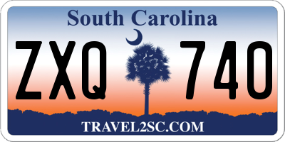 SC license plate ZXQ740