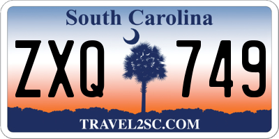 SC license plate ZXQ749