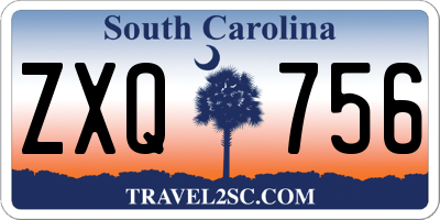 SC license plate ZXQ756