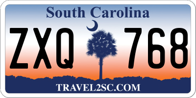 SC license plate ZXQ768