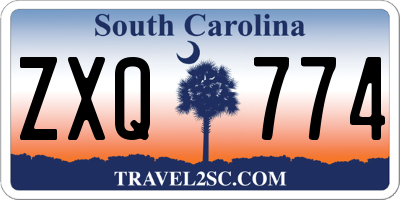 SC license plate ZXQ774