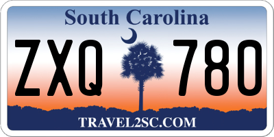 SC license plate ZXQ780