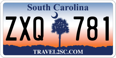 SC license plate ZXQ781
