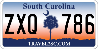 SC license plate ZXQ786