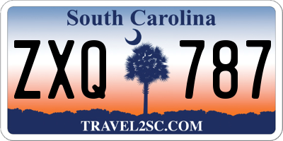 SC license plate ZXQ787