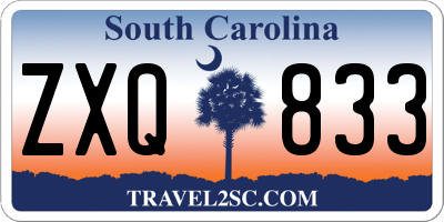 SC license plate ZXQ833