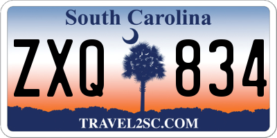SC license plate ZXQ834