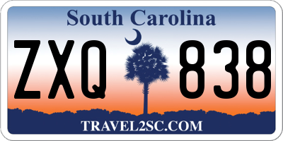 SC license plate ZXQ838
