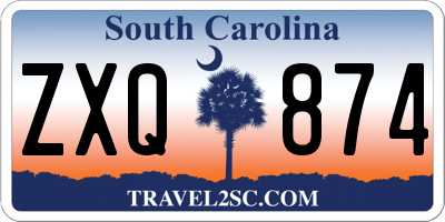 SC license plate ZXQ874