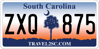 SC license plate ZXQ875