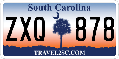 SC license plate ZXQ878