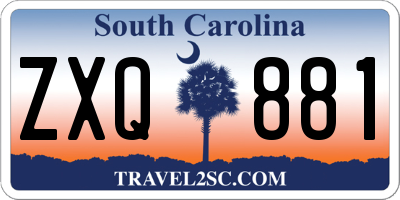 SC license plate ZXQ881