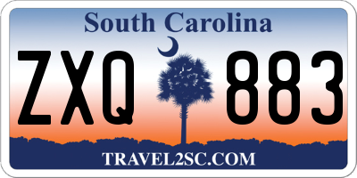 SC license plate ZXQ883