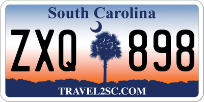 SC license plate ZXQ898