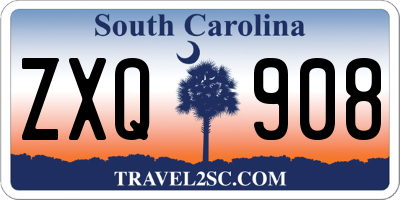 SC license plate ZXQ908