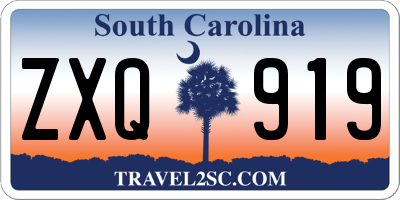 SC license plate ZXQ919