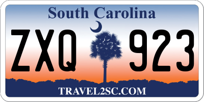SC license plate ZXQ923