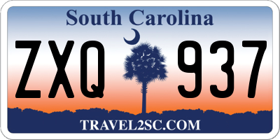 SC license plate ZXQ937