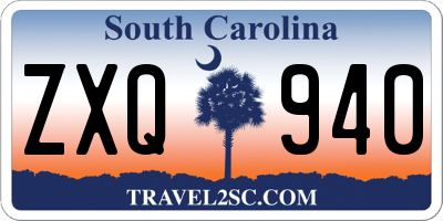 SC license plate ZXQ940