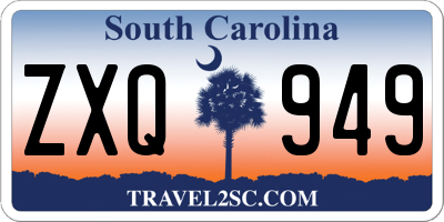 SC license plate ZXQ949