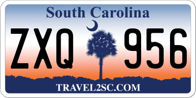 SC license plate ZXQ956