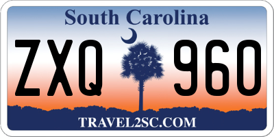 SC license plate ZXQ960