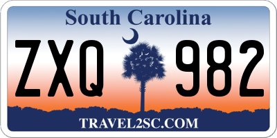 SC license plate ZXQ982