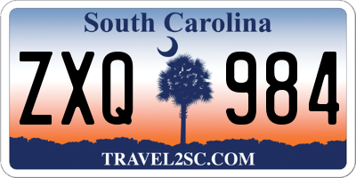 SC license plate ZXQ984