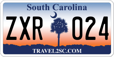 SC license plate ZXR024