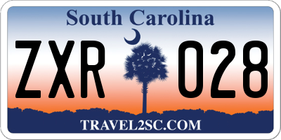SC license plate ZXR028