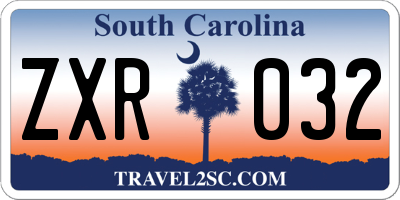 SC license plate ZXR032