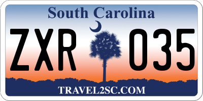 SC license plate ZXR035