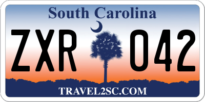 SC license plate ZXR042