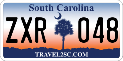 SC license plate ZXR048