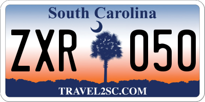 SC license plate ZXR050