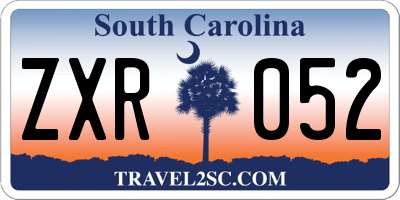 SC license plate ZXR052