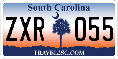 SC license plate ZXR055