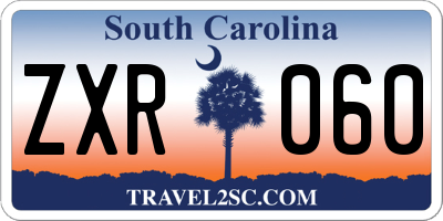 SC license plate ZXR060