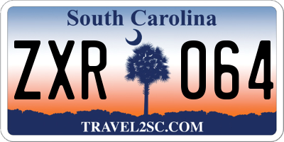 SC license plate ZXR064