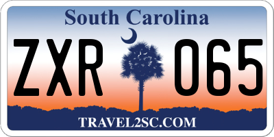 SC license plate ZXR065