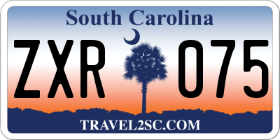 SC license plate ZXR075