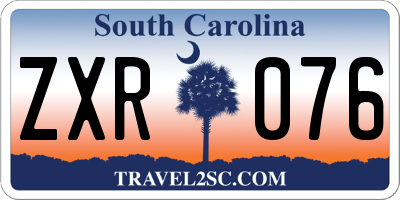 SC license plate ZXR076