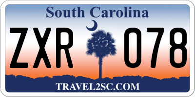 SC license plate ZXR078