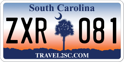 SC license plate ZXR081