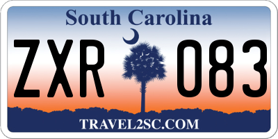 SC license plate ZXR083