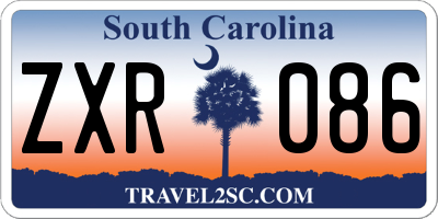 SC license plate ZXR086