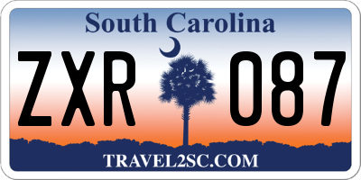 SC license plate ZXR087