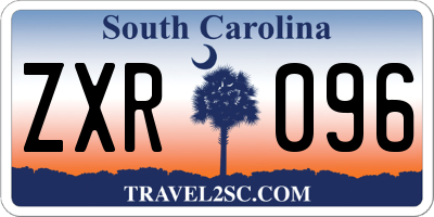 SC license plate ZXR096