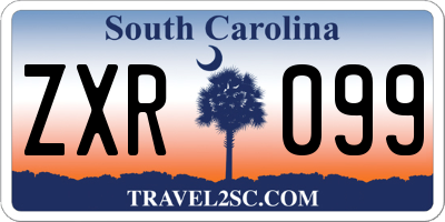 SC license plate ZXR099