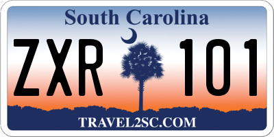 SC license plate ZXR101